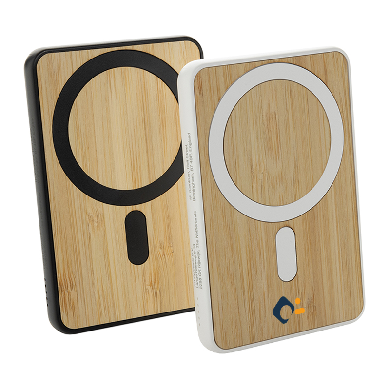 Powerbank magnétique bambou